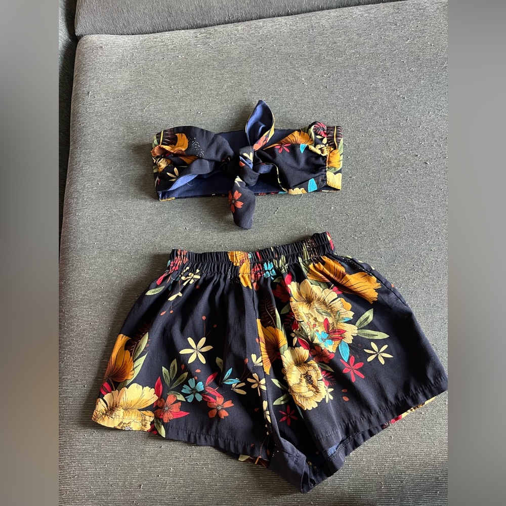 2 piece summer shorts set
